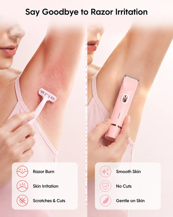 2-in-1 Painless Bikini Hair Trimmer