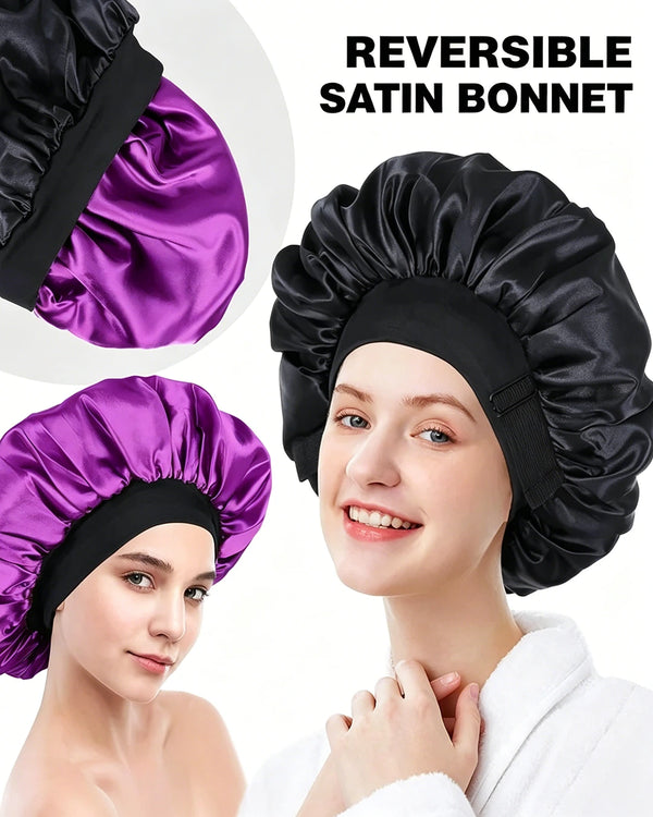Adjustable Double Layer Hair Bonnet
