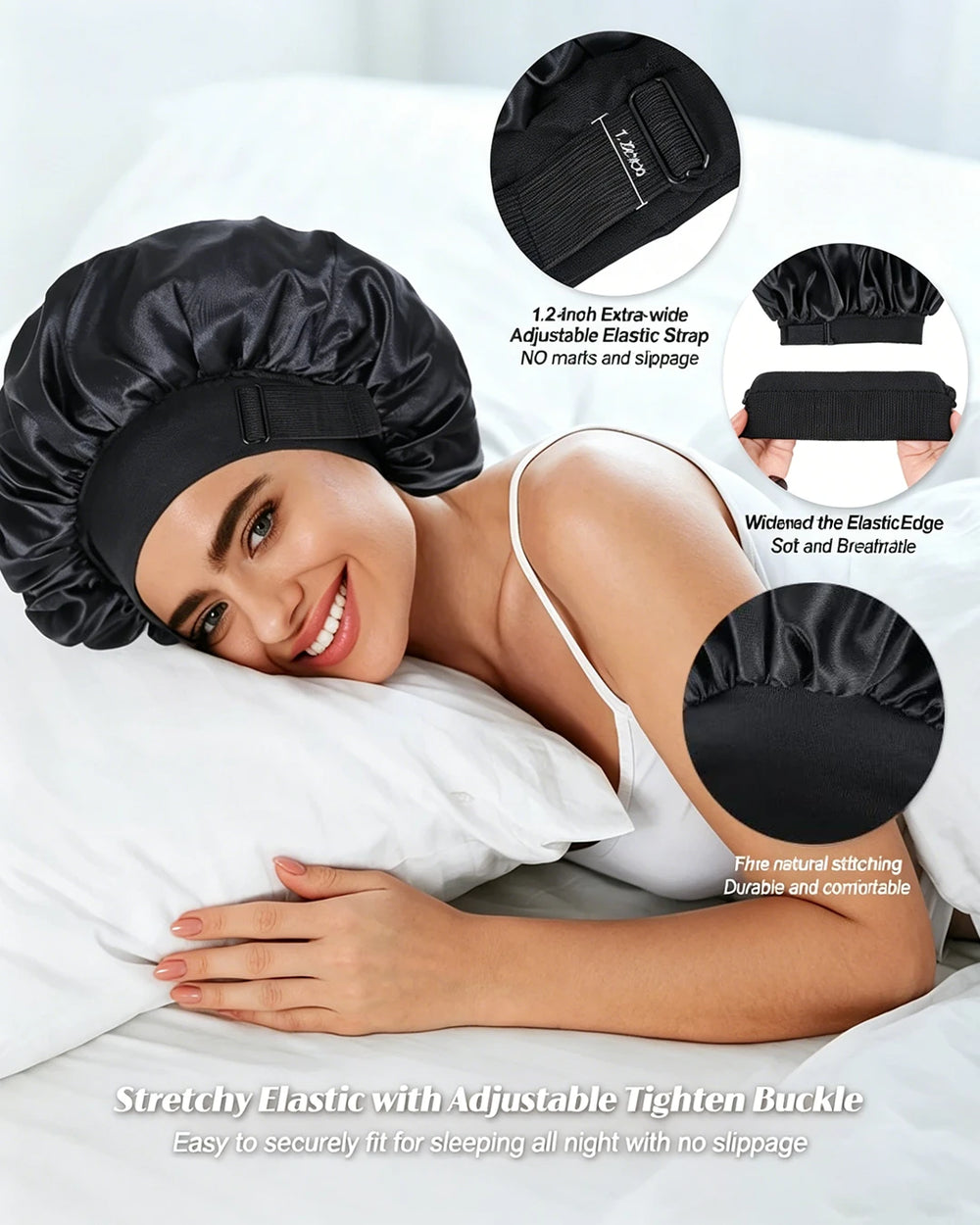 Adjustable Double Layer Hair Bonnet