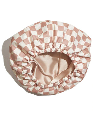 Women’s Luxury Waterproof Shower Cap with Satin Lining
