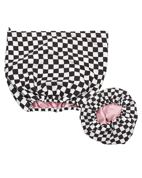 Women’s Luxury Waterproof Shower Cap with Satin Lining