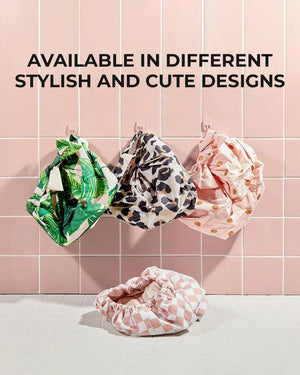 Women’s Luxury Waterproof Shower Cap with Satin Lining